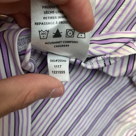 FootJoy men's polo shirt size XL Purple/White ,Golf,Stretch,Outdoor,Stretch - Picture 6 of 10